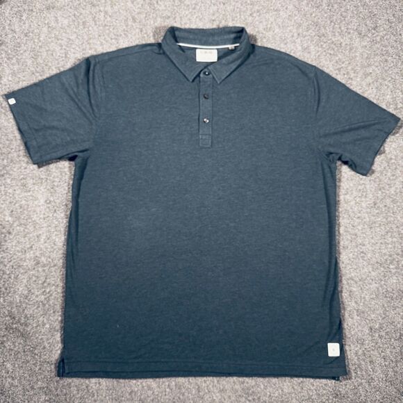 LINKSOUL Tempus Fugit Cool Gray Polo Shirt Organic Men's XXL 2XL - Picture 2 of 6